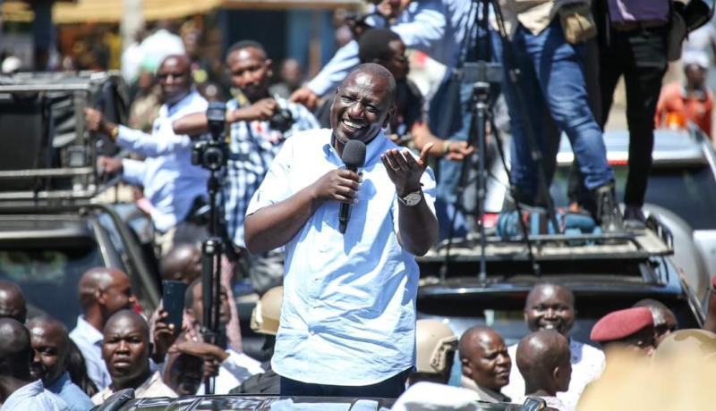 File image of President William Ruto in Homa Bay.